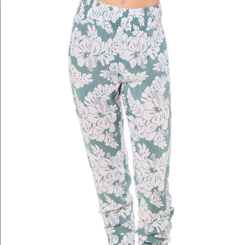 Mikoh Kanuma Silk Hawaiian Tropical Pants Joggers